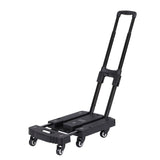 folding platform hand truck trolley in black view 2