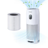 Air purifier control panel showing PM2.5 display and fan speed settings