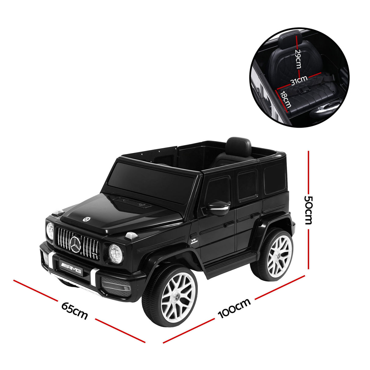 Finmere Kids Ride On Car, 12V Electric, Black