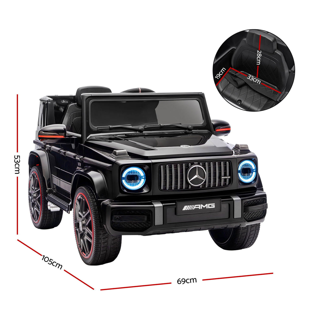Gaydon Kids Ride On Car, 12V Electric, Black
