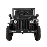 Rufforth Kids Ride On Military Jeep, 12V Electric, Black