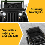 Rufforth Kids Ride On Military Jeep, 12V Electric, Black