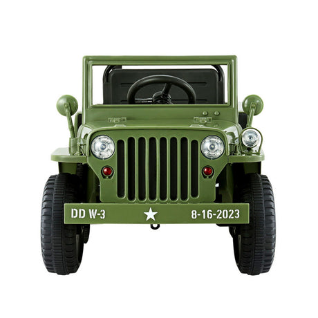 Kids Electric Ride On Military Off Road Car with Remote Control 12V Olive