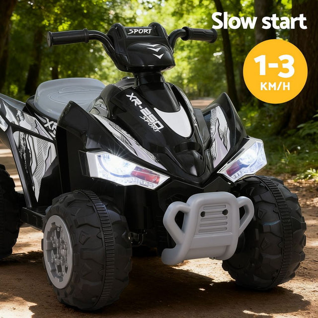 Black 12V electric ride on ATV quad bike for kids