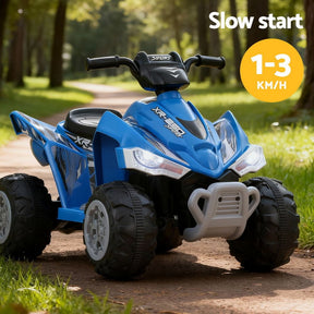 Blue 12V electric ride on ATV quad bike for kids