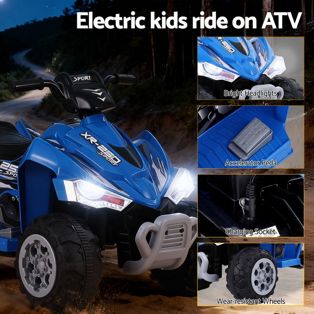 Kinloss Ride On ATV Quad 12V Electric, Blue