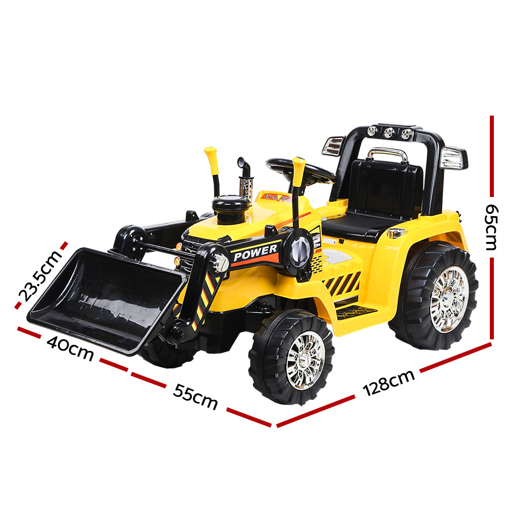 Greenham Ride On Bulldozer Digger 6V Electric, Yellow