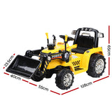 Greenham Ride On Bulldozer Digger 6V Electric, Yellow