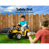 Greenham Ride On Bulldozer Digger 6V Electric, Yellow
