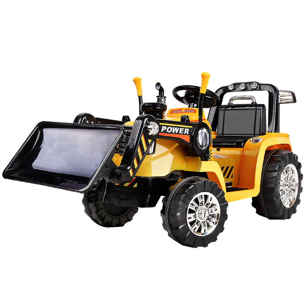 Greenham Ride On Bulldozer Digger 6V Electric, Yellow