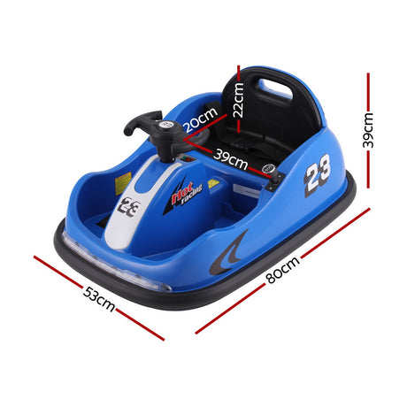 Kids Electric Ride On Bumper Kart with Remote Control 6V Blue