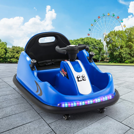 Kids Electric Ride On Bumper Kart with Remote Control 6V Blue