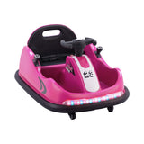 Kids Electric Ride On Bumper Kart with Remote Control 6V Pink