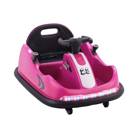 Kids Electric Ride On Bumper Kart with Remote Control 6V Pink