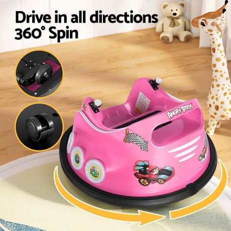 Kids Electric Ride On Bumper Car with Remote Control 6V Pink