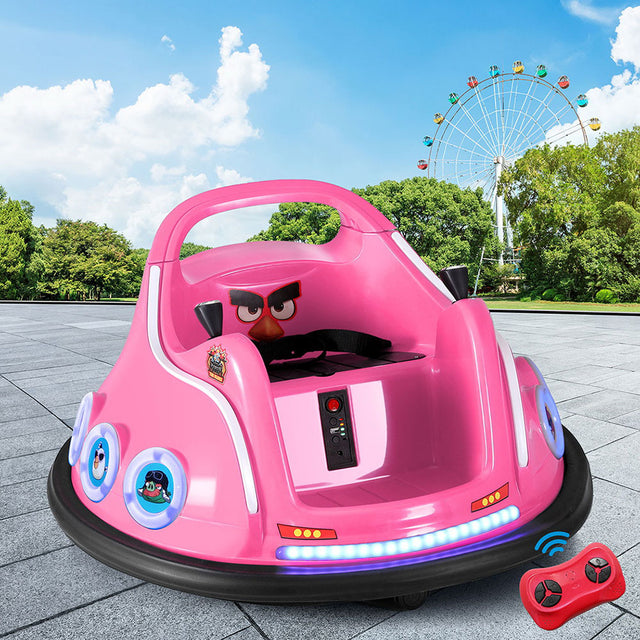 Kids Electric Ride On Bumper Car with Remote Control 6V Pink