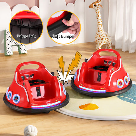 Kids Electric Ride On Bumper Car with Remote Control 6V Red