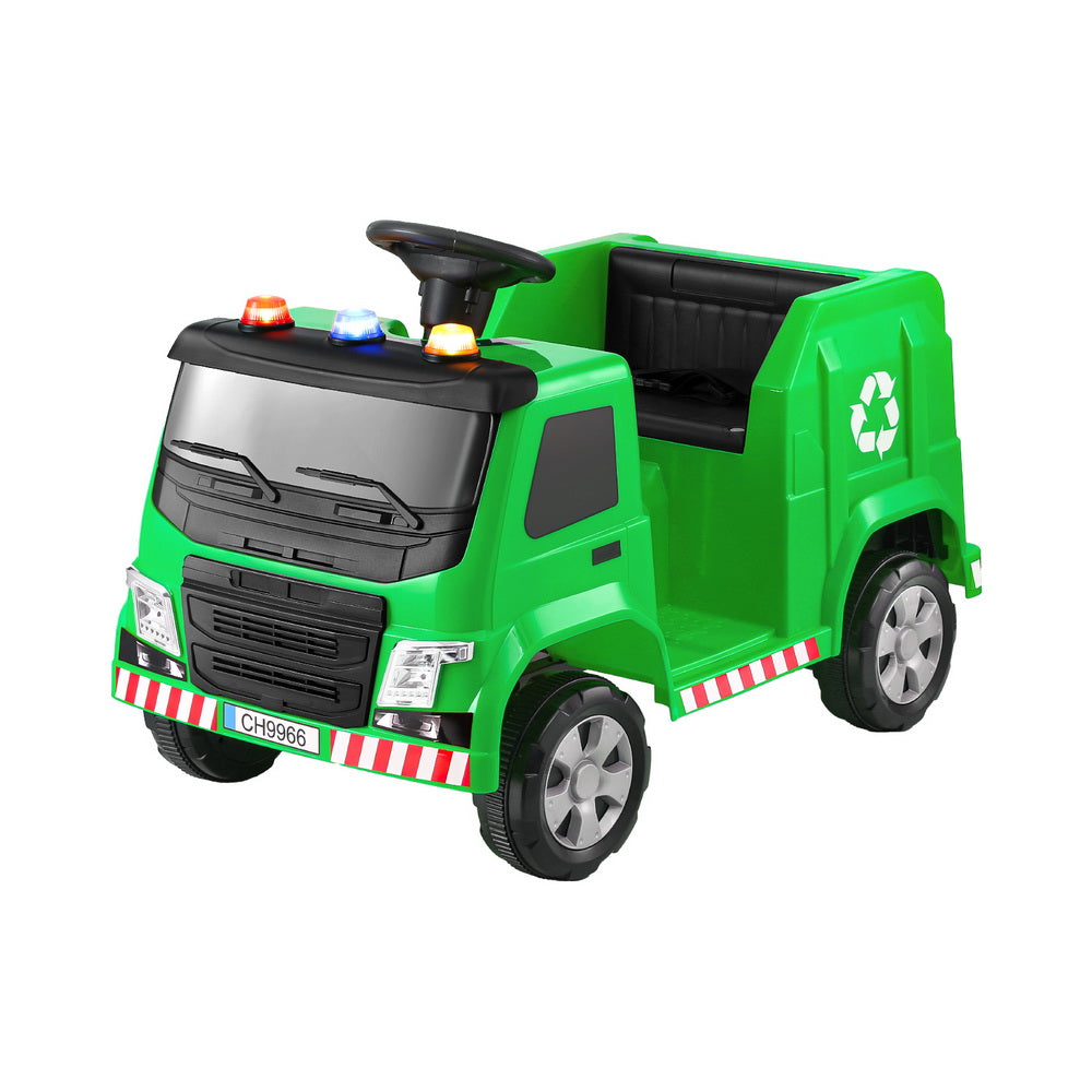 Peterhead Ride On Garbage Truck 12V Electric, Green