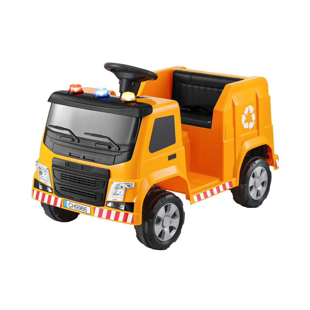 Peterhead Ride On Garbage Truck 12V Electric, Yellow