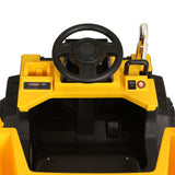 Crystal Kids Ride On Dump Truck Loader, 12V Electric, Yellow