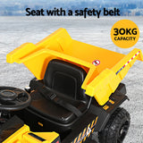 Crystal Kids Ride On Dump Truck Loader, 12V Electric, Yellow