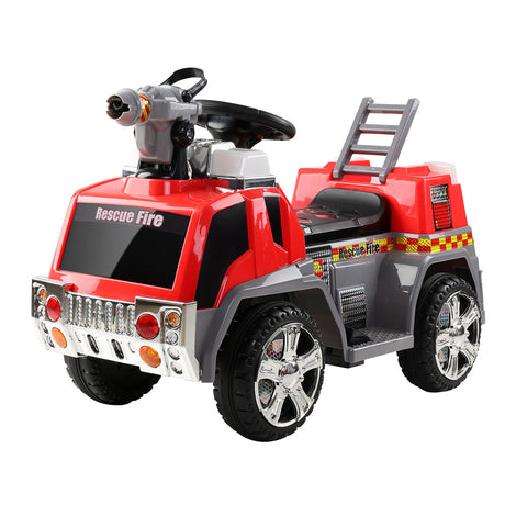 Kids Electric Ride On Fire Truck 6V Red