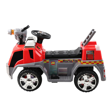 Kids Electric Ride On Fire Truck 6V Red