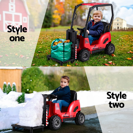 Kids Electric Ride On Forklift with Remote Control 12V Red