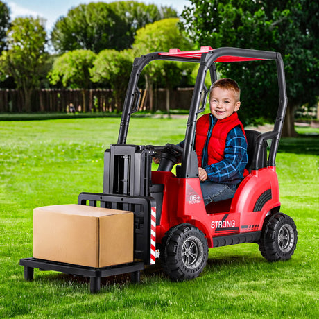 Kids Electric Ride On Forklift with Remote Control 12V Red