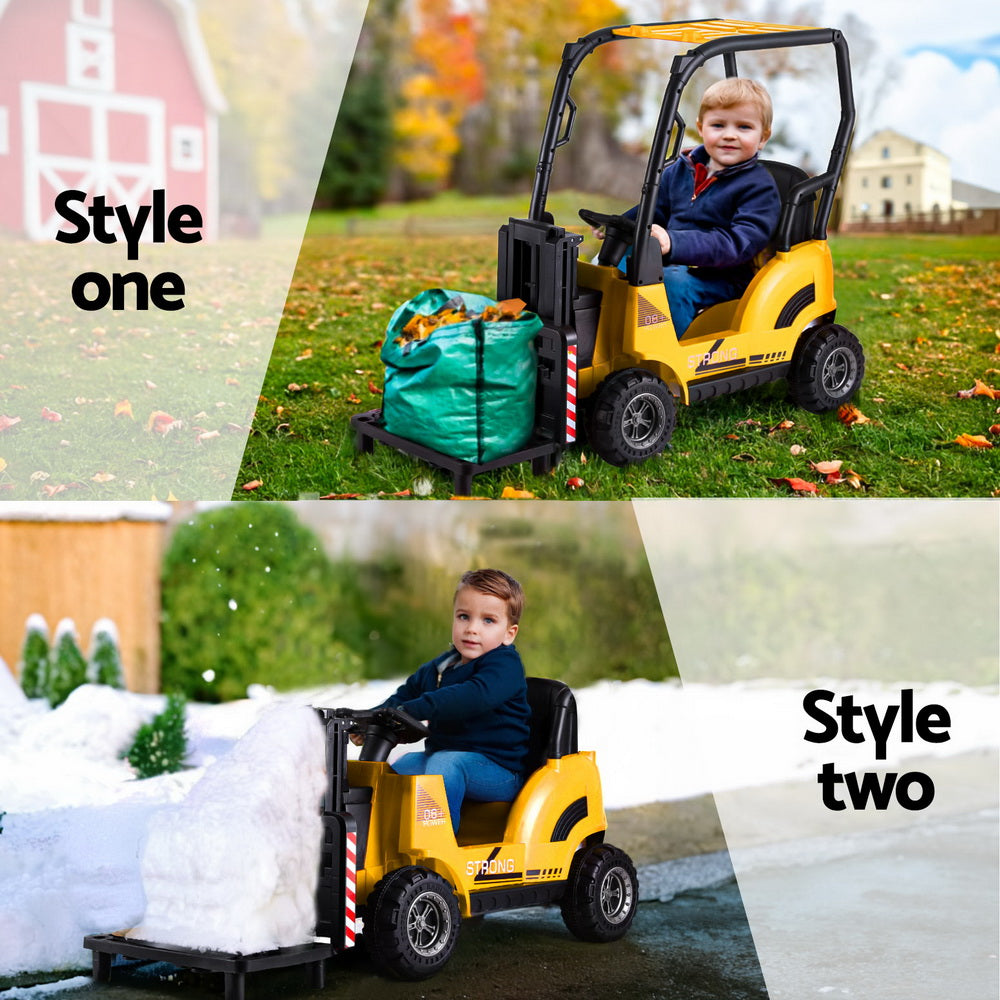 Kids Electric Ride On Forklift with Remote Control 12V Yellow