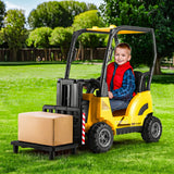 Kids Electric Ride On Forklift with Remote Control 12V Yellow