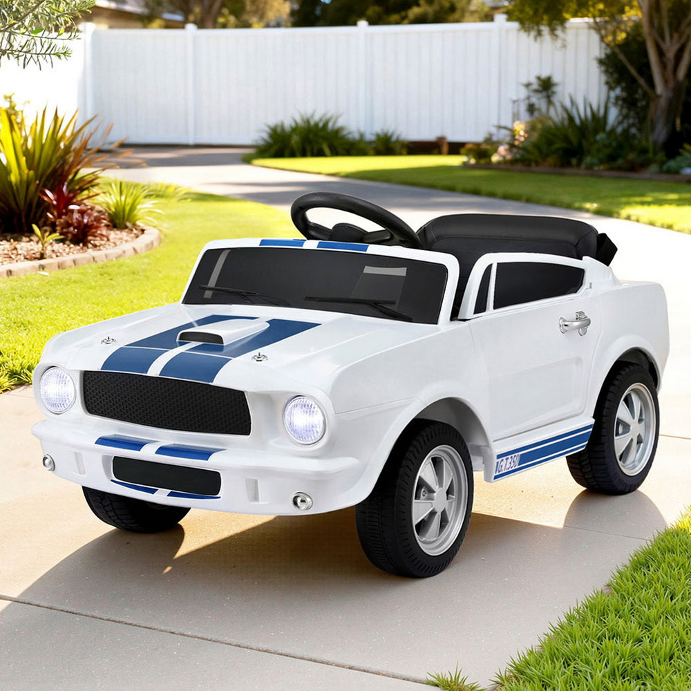 Llandow white kids electric ride on muscle car