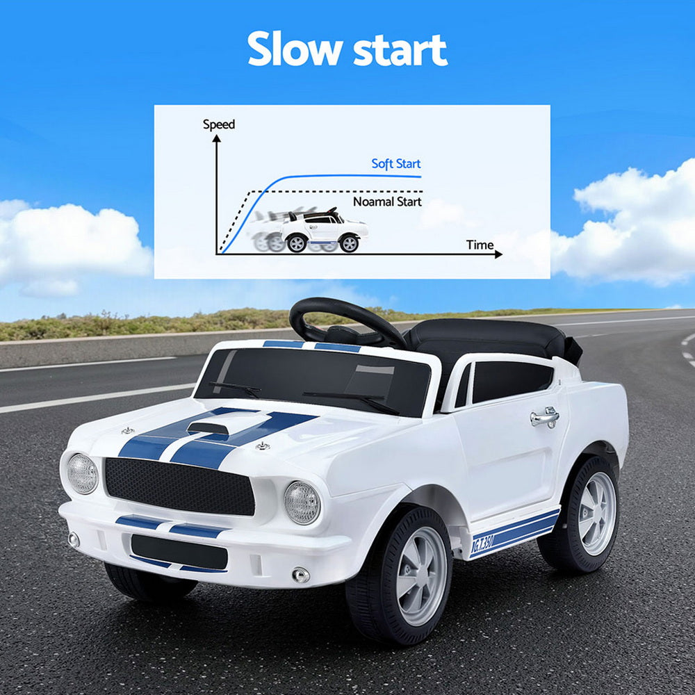 Llandow Kids Ride On Car, 12V Electric, White