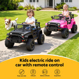 Silverstone Kids Ride On Car, 12V Off Road, Black Pink 2pcs