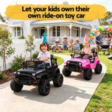 Silverstone Kids Ride On Car, 12V Off Road, Black Pink 2pcs