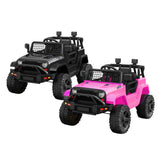 Silverstone Kids Ride On Car, 12V Off Road, Black Pink 2pcs