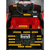Wroughton Kids Ride On Car, 12V Electric, Red