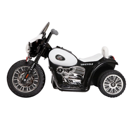 Kids Electric Ride On Police Cruiser Motorbike 6V Black