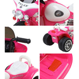 Mascardi pink kids electric ride on police motorcycle