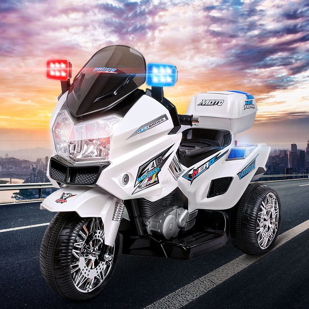 Fowlmere Ride On Police Motorcycle 6V Electric, White