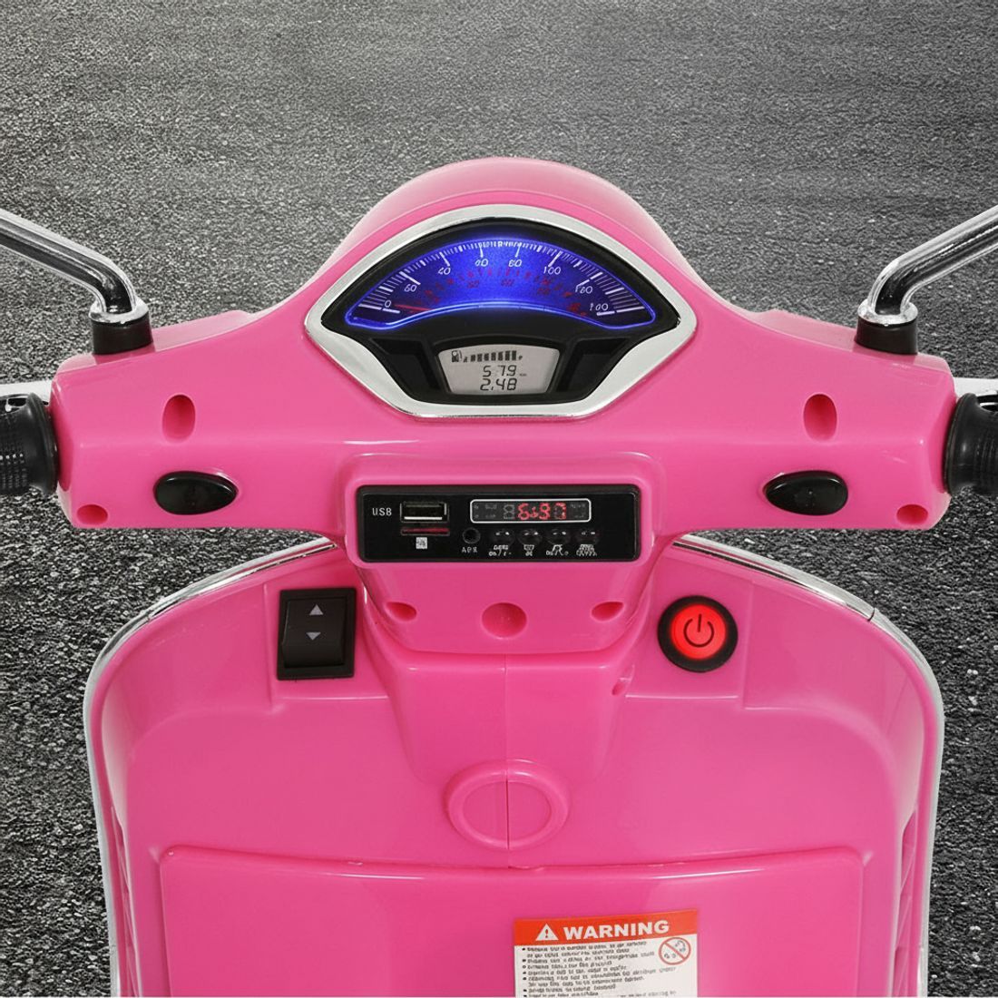 Gutierrez Kids Electric Ride On Scooter Motorcycle, Pink