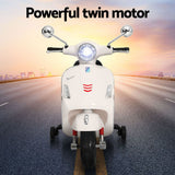 Gutierrez Kids Electric Ride On Scooter Motorcycle, White