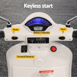 Gutierrez Kids Electric Ride On Scooter Motorcycle, White