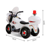 Mascardi Kids Electric Ride On Police Motorcycle, 6V, White