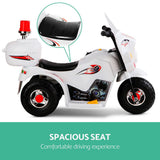 Mascardi Kids Electric Ride On Police Motorcycle, 6V, White