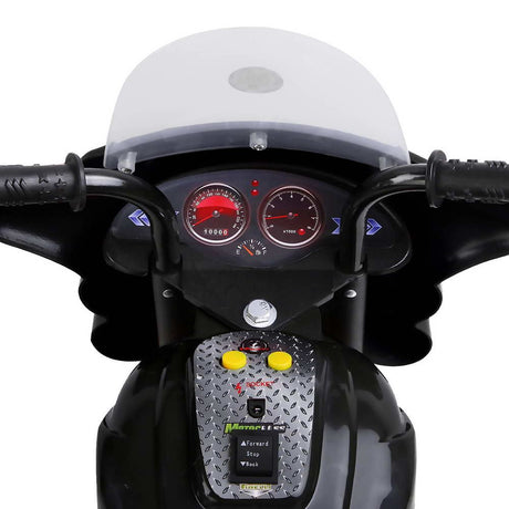 Kids Electric Ride On Police Motorcycle 6V Black