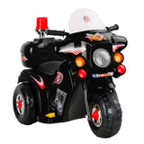 Kids Electric Ride On Police Motorcycle 6V Black