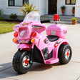 Kids Electric Ride On Police Motorcycle 6V Pink