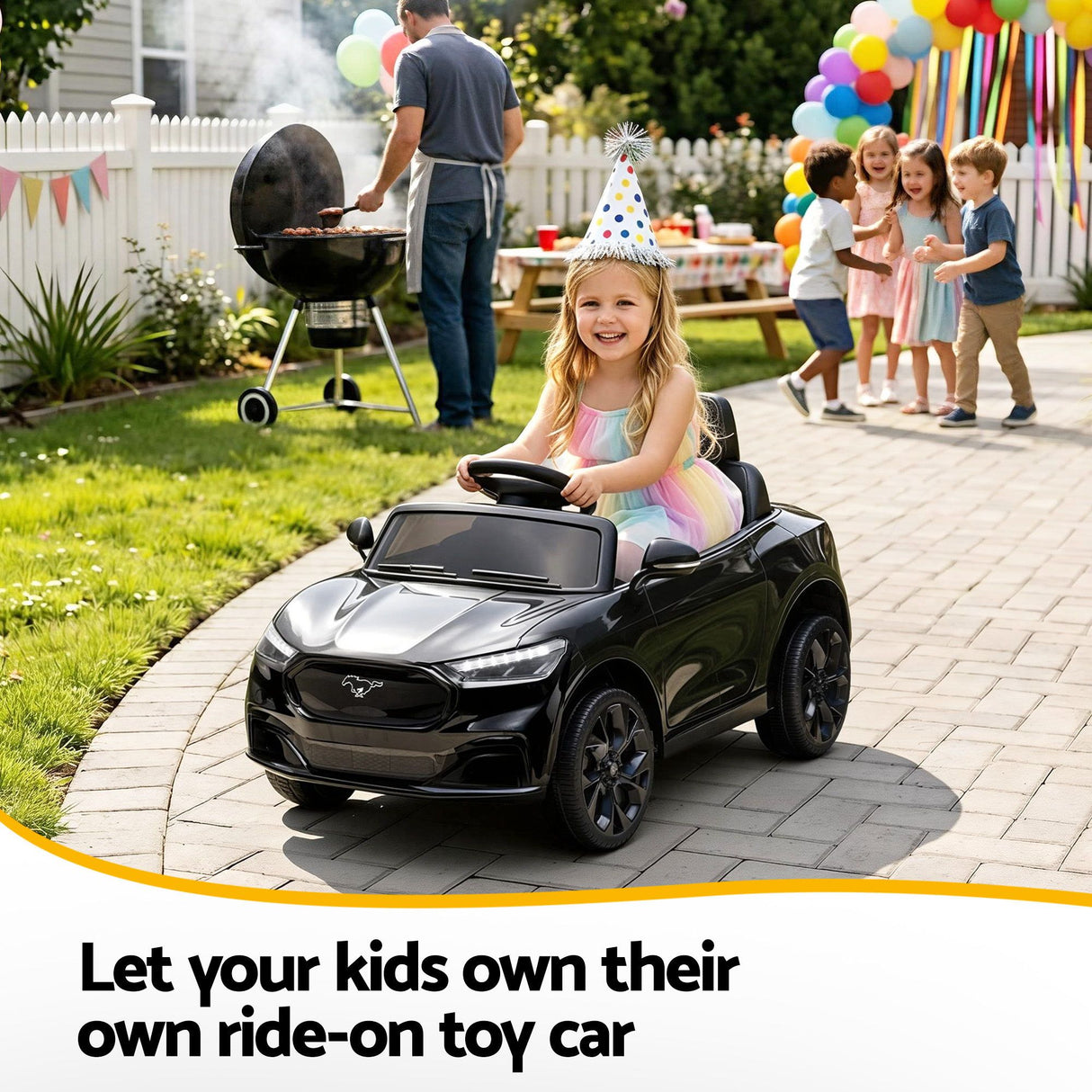 Kemble Kids Ride On Car, 12V Electric, Black