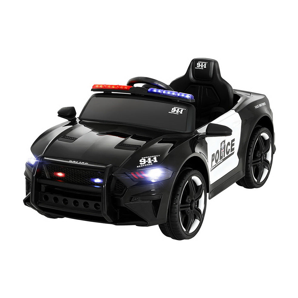 Kop Kids Ride On Police Car, 12V Electric, Black
